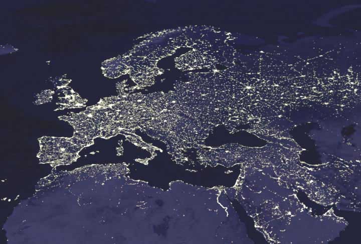 Europa bij nacht Europa bij nacht